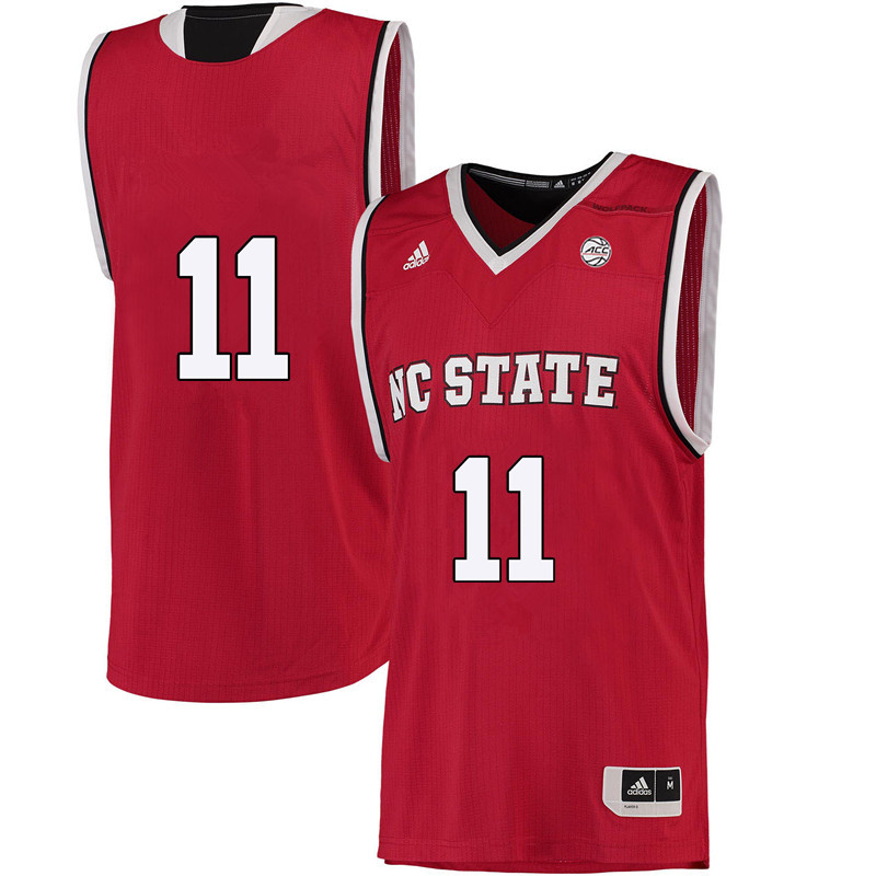 Men #11 Jennifer Mathurin NC State Wolfpack College Basketball Jerseys-Red
